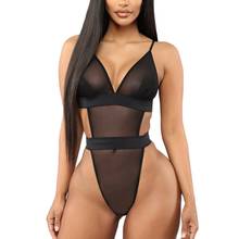 Sexy Porno Lingerie Women Erotic Lace Babydoll Lenceria Mujer Sexy Mesh Underwear Transparent Backless Sleepwear Teddy Costumes 2024 - buy cheap