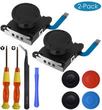 Substituição original do joystick para o jogo de reparação do polegar analógico da alegria com 3d para o controlador do joy-con do interruptor de nintend (2-pacote) 2024 - compre barato