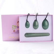 Jade-varita de masaje de huevo Yoni, juego de cajas de cristal Natural, Bola de venturina, Kegel, herramienta para ejercicio, suelo pélvico, músculo y Vaginal 2024 - compra barato