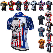 Weimostar-Camiseta de Ciclismo para hombre, Maillot de secado rápido con estampado de Calavera, ropa para bicicleta de montaña, EE. UU. 2024 - compra barato