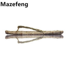 Mazefeng Massage Slipper Men Summer Slipper Men Straw Sandals Shoes Handmade Male Casual Slippers Slides Unisex Plus Size 35-46 2024 - buy cheap