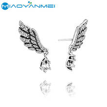 Fashion Jewelry 925 Sterling Silver Earrings Sparkling Angle Wings Stud Earrings Women Sterling Silver Birthday Gift 2024 - buy cheap