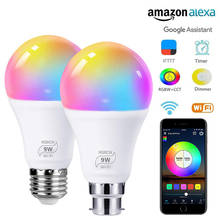 9W WiFi Smart Light Bulb E27 B22 LED RGB CCT Lamp Work With Alexa/Google Home Dimmable Color Changing Home Decor Party Light D30 2024 - buy cheap