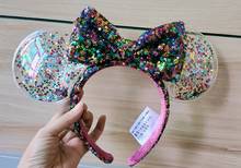 2020 Disney Park Sparkle Minnie Mickey Ears Rainbow Star Confetti Sequin Headband 2024 - buy cheap