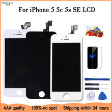 AAAAA Для iPhone 5 5s ЖК-дисплей сенсорный экран дигитайзер сборка Замена для iPhone 5C SE экран + закаленное стекло + Инструменты 2024 - купить недорого