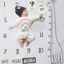 Новорожденный ребенок ежемесячный рост веха одеяло реквизит для фотосъемки фон ткань для коврика аксессуары для детской фотосъемки 2024 - купить недорого