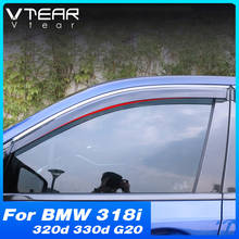 Vtear Window Visor Cover Decoration Exterior Waterproof Rain Trim Parts Car Frame Accessories For BMW 318i 320d 330d G20 2021 2024 - buy cheap