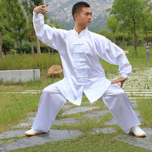USHINE-uniforme KungFu de manga larga para hombre y mujer, ropa deportiva de Tai Chi, blanco, negro y amarillo, Wushu, HX11 2024 - compra barato