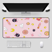 Pink  Kawaii Mouse Pad Xxl Gamer Gaming Accessories Rubber Laptop PC Keyboard Carpet Mat Anime Mouse Pad 2024 - buy cheap