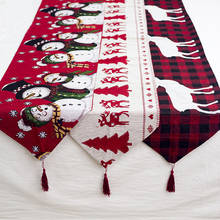 New Christmas Table Runner Santa Claus Elk Snowman Christmas Coffee Table Desktop Decoration Tablecloth New Year Home Decor 2024 - buy cheap
