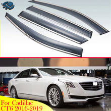 For Cadillac CT6 2016-2019 Car Accessories Plastic Exterior Visor Vent Shades Window Sun Rain Guard Deflector 4pcs 2024 - buy cheap