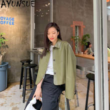 AYUNSUE High Quality Real Genuine Leather Jacket Women Short Sheepskin Coat Female Spring Autumn Korean Women Clothing 2021 2024 - buy cheap