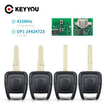 KEYYOU Car Remote Key ID40 Chip OP1 24424723 For Vauxhall Opel Astra Vectra Zafira 433MHz Uncut HU43 HU100 YM28 HU46 Blade 2024 - buy cheap