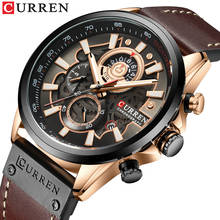CURREN Fashion Chronograph Clock Men Leather Watch Casual Sport Watches for Men Quartz Wristwatch Relogio Masculino 2024 - buy cheap