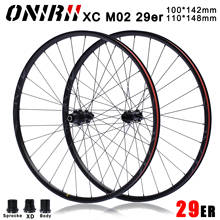 Bicicleta mtb rodado aro 29er mountain bike xc roda de alumínio freio a disco sprocke xd corpo 28h 100x142mm & 110x148mm 15*12mm impulso 2024 - compre barato