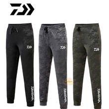 Calça esportiva masculina daiwa, calças de pesca respiráveis com camuflagem elástica para escalada e pesca ao ar livre de secagem rápida, calças para homens 2024 - compre barato