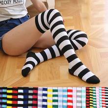 Women Preppy Style Stripe Pattern Stocking Over Knee Sock Fashion Lolita Girls Sailor Suit Warm Cotton Stockings New 2024 - buy cheap