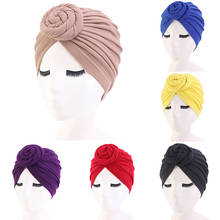 2021 moda donut turbante bonés feminino casual confortável macio algodão headscarf cor sólida estiramento de alta qualidade chapéu bandana 2024 - compre barato