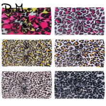 Powmuco-Diadema de nailon con estampado de leopardo para niño, bandana de colores hecha a mano con lazo, cinta elástica para el pelo, DIY, regalos de vacaciones, 12x9 CM 2024 - compra barato