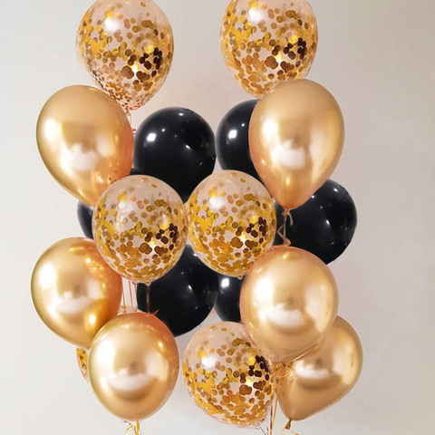 Buy Rose Gold Black Confetti Balloons 1sthappy Birthday Decorations Kids Adult Wedding Babyshower Party Graduation Anniversaire In The Online Store Heronsbill Store At A Price Of 3 2 Usd With Delivery Specifications Photos