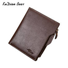 Kudian bolsa de moedas masculina urso, carteiras de couro pu da moda casual porta cartão de crédito, bolsa de mão fina bih226 pm49 2024 - compre barato