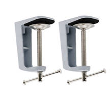 2x Stainless Steel Adjustable Arm Clamp Table Lamp Clip Desk Clamp Holder 2024 - buy cheap