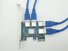 USB 3,0 PCI-E удлинитель Riser Card PCI Express 16X адаптер 60 см SATA 15Pin до 6Pin Кабель питания Шнур для биткоина Майнинг Биткойн инструмент 2024 - купить недорого