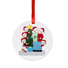 Ornamento de natal para pendurar, boneca de árvore de natal, decorações pingentes para festa em casa, lâmpada redonda da da série de natal, 2020 2024 - compre barato