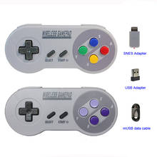 Wireless Gampad for SNES 2.4GHZ Joypad Joystick Game Controller for Super Nintendo MINI Console USB Remote Accessories 2 IN 1 2024 - buy cheap