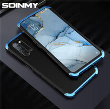 Capa de celular luxuosa de metal, armadura para oppo reno 3 4 pro, à prova de choque, capa de metal pc para oppo reno 4 se 2024 - compre barato