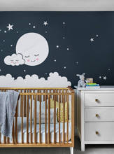 Луна облака и звезды Цитата настенные наклейки для детской комнаты Настенные стикеры виниловые для мальчиков и девочек Декор для комнаты съемные настенные художественные росписи HJ1179 2024 - купить недорого