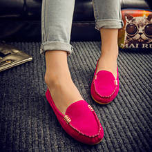 Women Flats Shoes Suede Candy Color Loafers Slip on Casual Flat Shoes Soft Ballet Flat Autumn Moccasins Shallow Ladies Shoes Hot 2024 - buy cheap