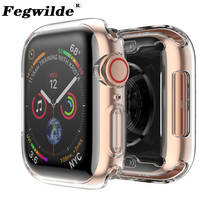 Funda blanda para Apple Watch, correa de 44mm, 40mm/42mm/38mm, funda transparente ultrafina para apple watch series 6 5 4 3 44mm 2024 - compra barato