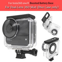 Funda de buceo de doble lente para Insta360 ONE R, carcasa impermeable para cámara panorámica Insta360 R, 360 Mod 2024 - compra barato