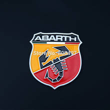 10 x Newest 3D Aluminium Alloy Car Emblem For Fiat Abarth Car Accessories Adhesive Car Logo Car Styling Badge 2024 - buy cheap