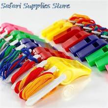 24pcs/bag Plastic Whistle With Lanyard for Boats, Raft,Party,Sports Games Emergency Survival All Brand New Items 2024 - buy cheap