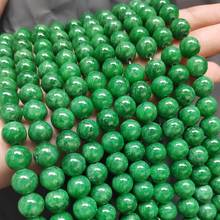 Natural Stone Beads Green Jades 6/8/10/12mm Round Loose Beads for Jewelry Making DIY Bracelet 15'' Beading Handicraft 2024 - buy cheap