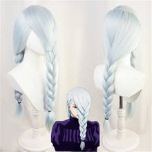 Jujutsu Kaisen Mei Peluca de Cosplay azul claro trenzas gruesas trenzadas largas coletas cabello sintético bruja lucha juego de rol 2024 - compra barato