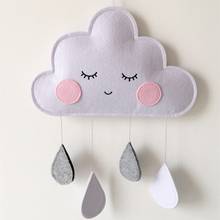 Felt Cloud Raindrop Pendant Wall Hanging Ornament Ins Nordic Style Kids Room Decorations Baby Bed Tent Nursery Decor Photo Props 2024 - buy cheap