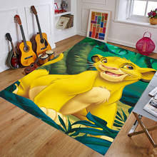 Alfombra de juego Disney para bebé, alfombra grande del Rey León para sala de estar, suelo de juego, estampado 3d, dormitorio de niños, 80x160CM 2024 - compra barato