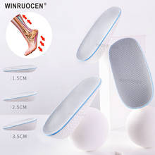 Plantillas transpirables para aumentar la altura de los zapatos Unisex, plantilla para aumentar el talón, almohadilla para calzado deportivo, 1,5-3,5 cm, 1 par 2024 - compra barato