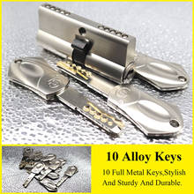 European and American standards Security door lock cylinder 65 70 80 90 105mm 10 alloy Keys Gate lock Stainless steel lock 2024 - buy cheap