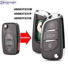 Jingyuqin chave de carro controle remoto, 315mhz, 4 botões, para audi a4 a6 a8 tt quattro s4 s6 s8 cr2032 hu66 blade 2024 - compre barato