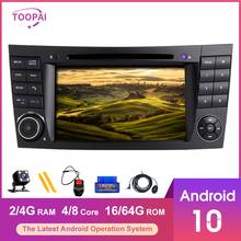 TOOPAI-reproductor Multimedia con GPS para coche, unidad principal de Radio estéreo con Android 10, navegador, para Mercedes Benz Clase E W211 E300 CLS W219 W463 2024 - compra barato