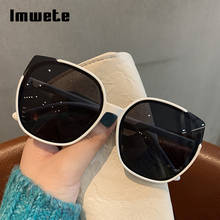 Imwete винтажные Круглые Солнцезащитные очки для женщин и мужчин, модные солнцезащитные очки «кошачий глаз», новинка 2022, трендовые очки UV400 2024 - купить недорого
