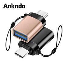 Anndo-Adaptador USB 3,0 a tipo C OTG para Macbook Pro Air, Samsung S10 S9, Cable USB OTG, adaptador de teléfono móvil 2024 - compra barato