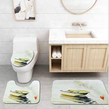 3 pçs antiderrapante pedestal capa de tapete toalete banho tapetes absorvente tapete do banheiro chuveiro tapetes capacho banho do banheiro conjunto 2024 - compre barato