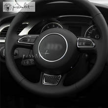 For Audi A3 S3 2013-16 2017 2018 2019 2020 Accessories Carbon Fiber Sticker Protection Panel Interior Steering Wheel Decoration 2024 - buy cheap