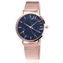 Fashion Rose Gold Mesh Creative Marble Wrist Watch Casual Women Quartz Watches Gift Clock Relogio Feminino 2024 - buy cheap