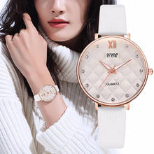Women Leather Diamond Watch Luxury Ladies Quartz Watches CCQ Clock Relogio Feminino 2024 - buy cheap